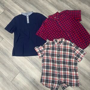 Lot of 3 men’s short sleeve polo and button-ups size XL J. Crew, Gap